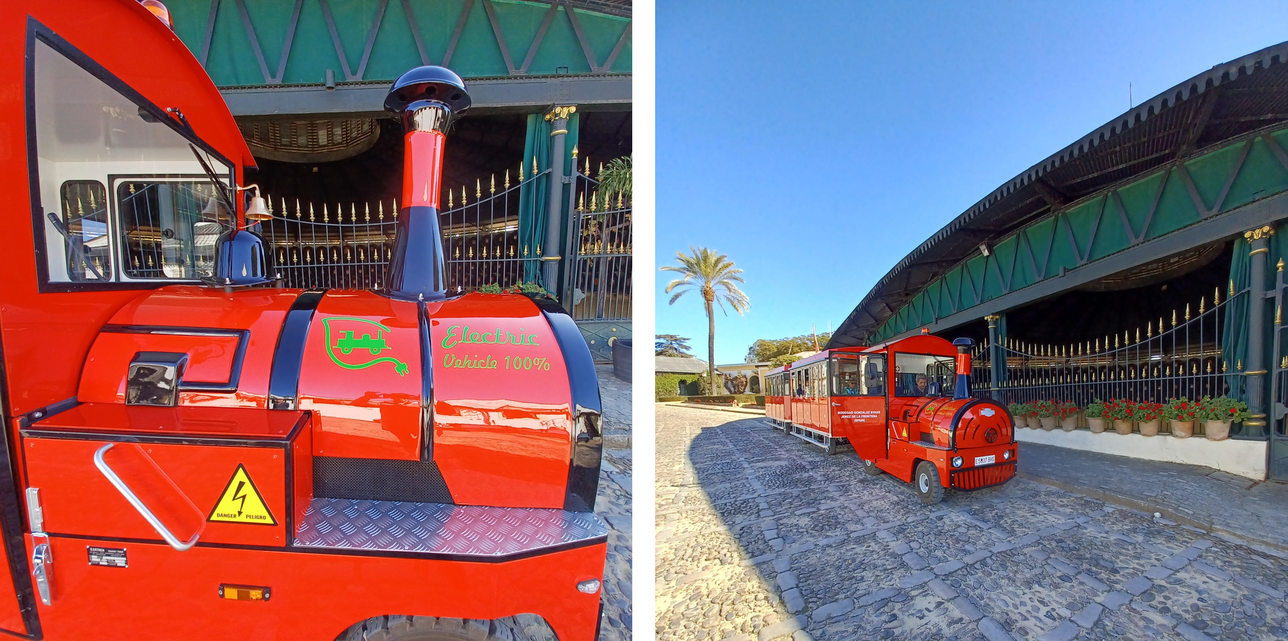 A 100% electric tourist train to discover the magic of González Byass