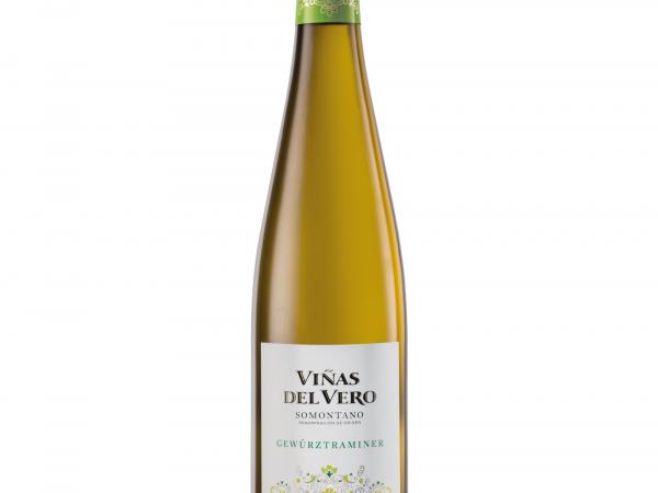 Botella Viñas del Vero Gewürtraminer, vino blanco Somontano