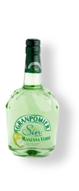 Botella Granpomier licor de manzana verde sin alcohol