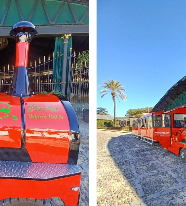 tren electrico turistico sostenible en Gonzalez Byass