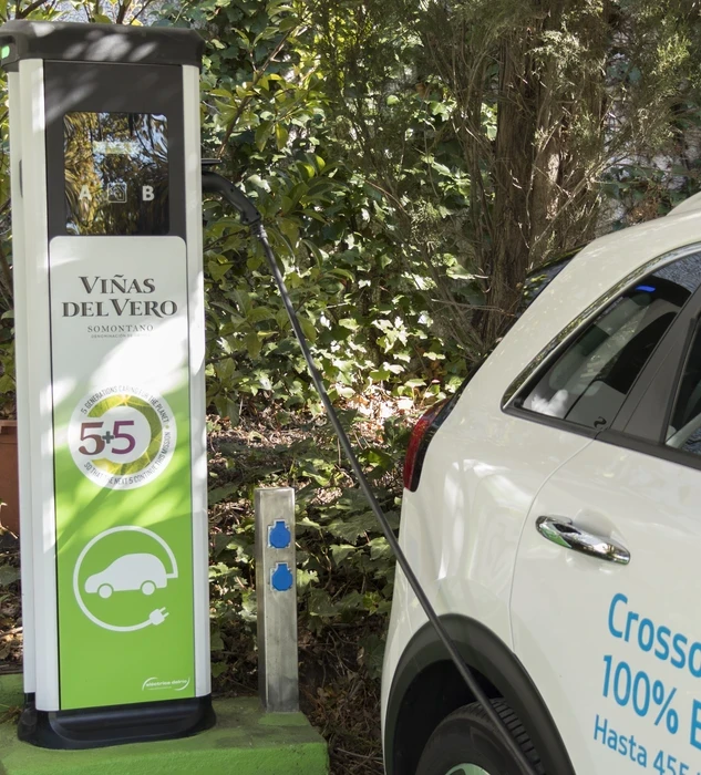 Poste de recarga en Viñas del Vero