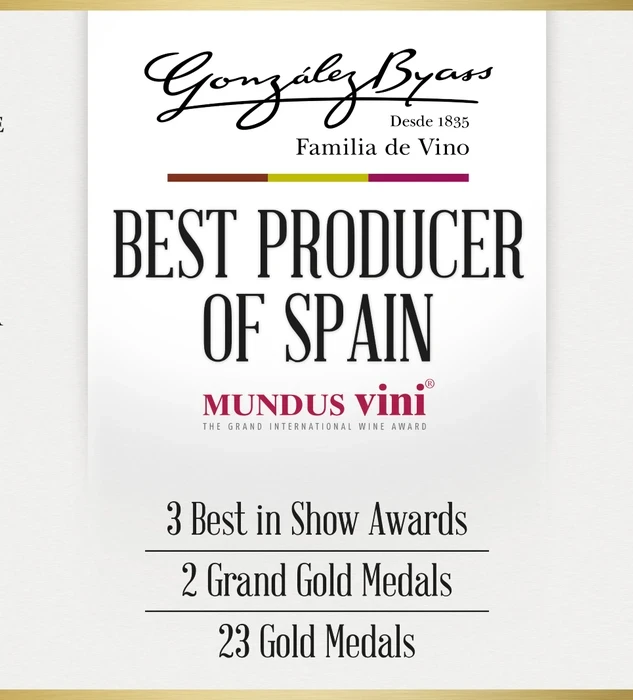 Best Producer of Spain Gonzalez Byass Mundus Vini 
